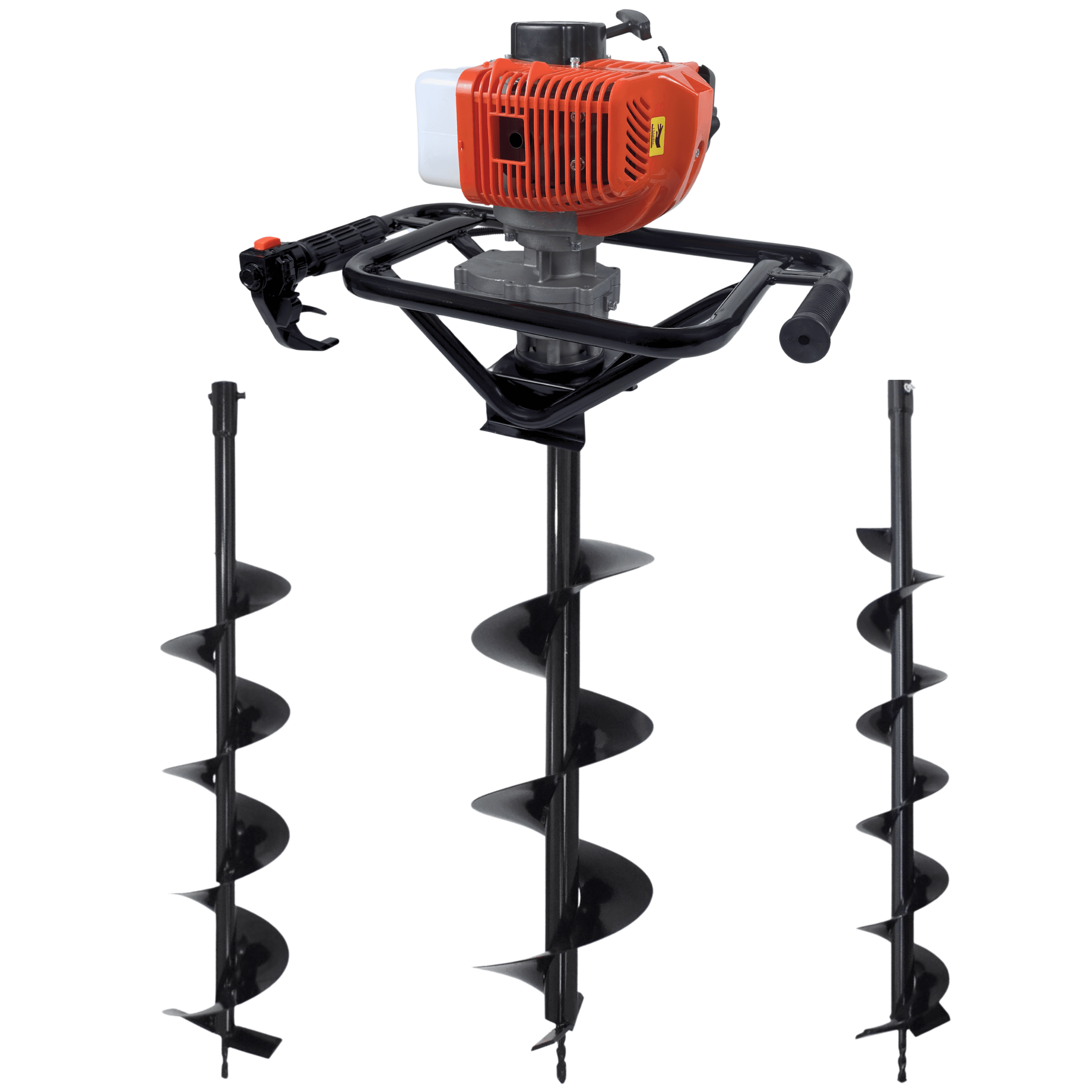 Perfurador De Solo Duratork DPS523P À Gasolina 2T 52cc 2,5HP Com Brocas 80X10cm + 80X15cm + 80X20cm