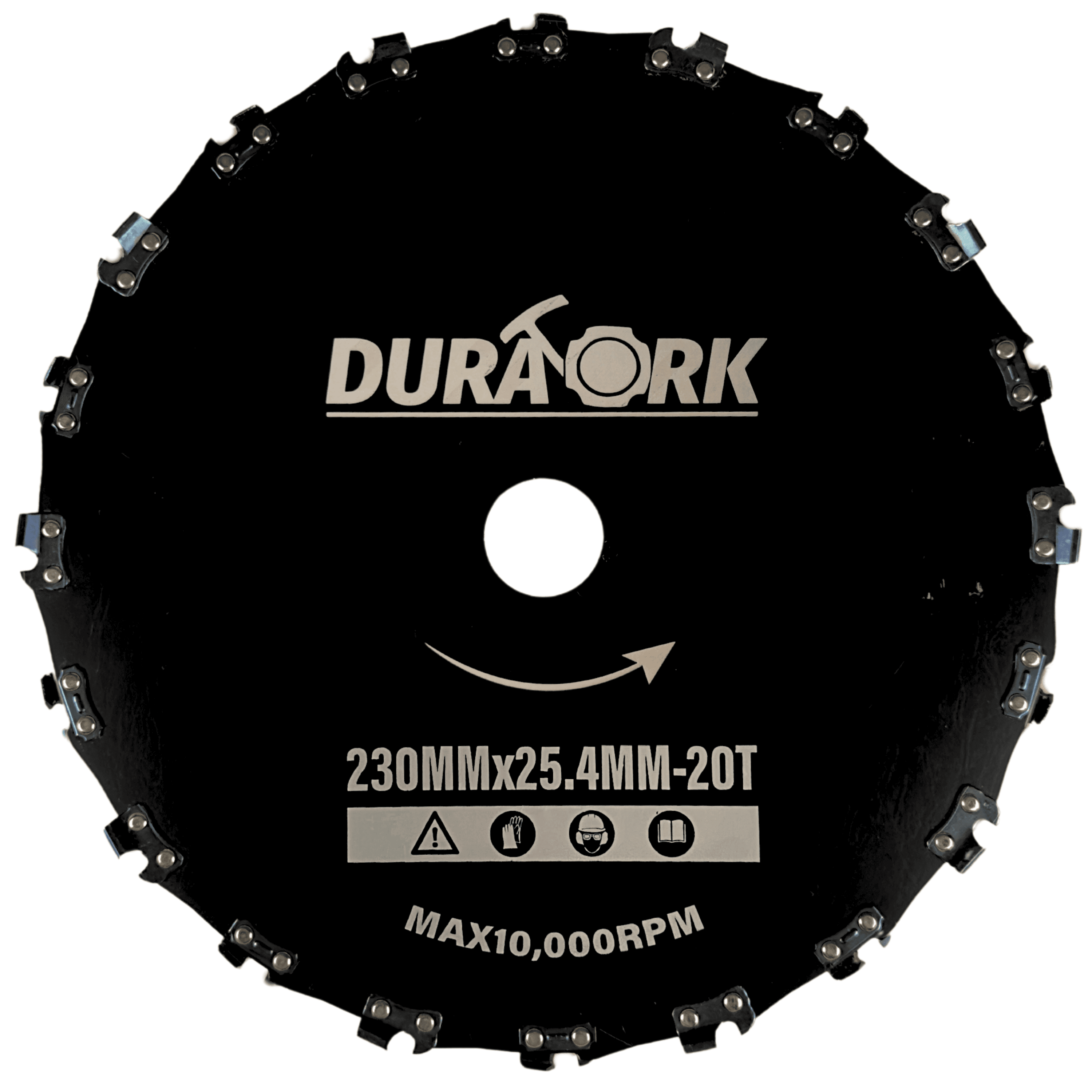 Disco Corrente 20 Dentes Duratork Para Roçadeira Diâmetro 230mm Furo 25,4 mm (1") Espessura 1,3mm
