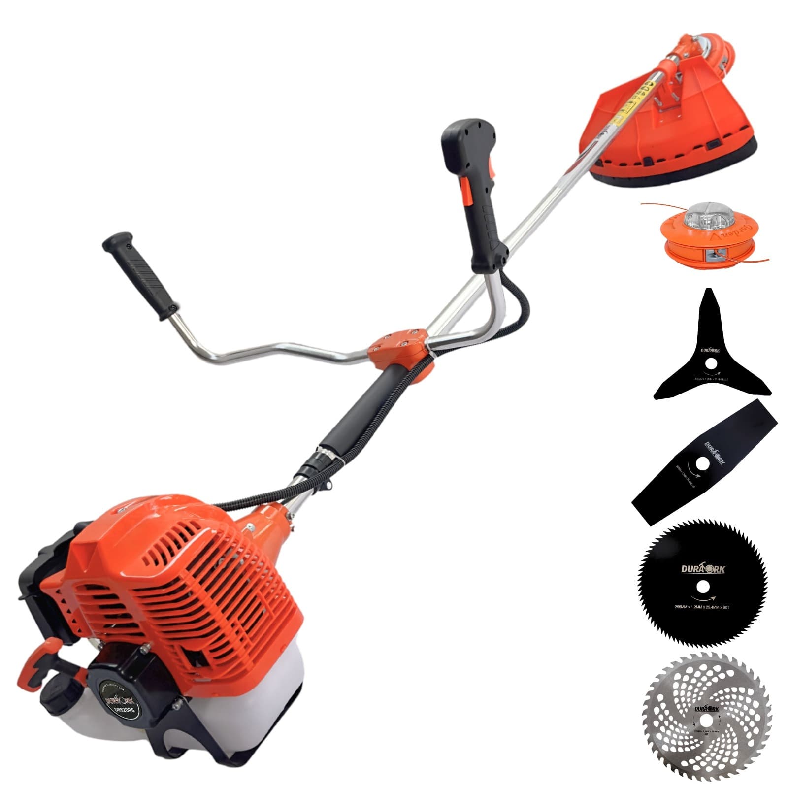 Roçadeira Lateral Duratork DR520P5 Profissional 5 Em 1 Á Gasolina 2T 52cc 2,5HP Com EPI's