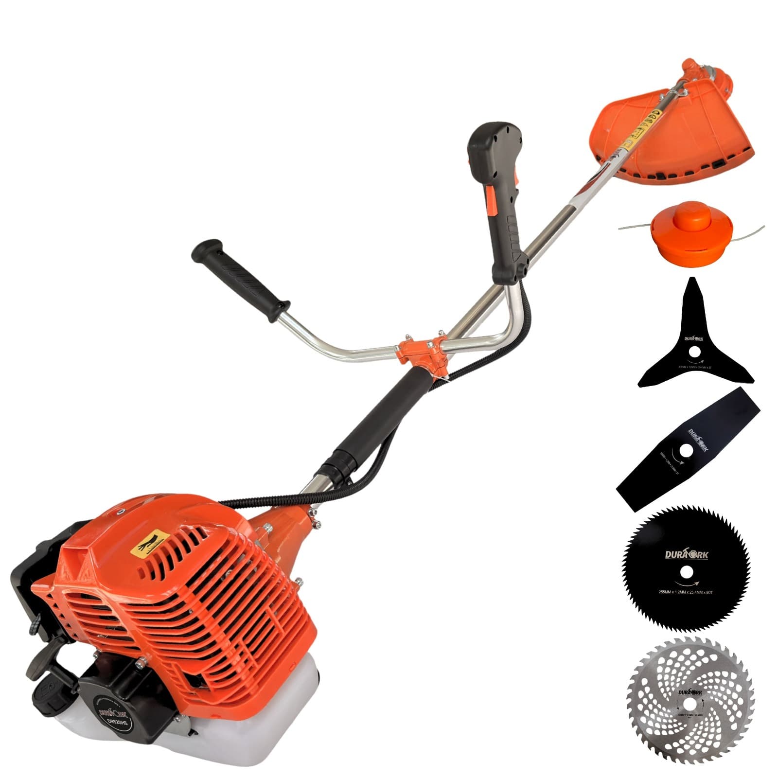 Roçadeira Lateral Duratork DR520H5 Profissional 5 Em 1 Á Gasolina 2T 52cc 2,5HP Com EPI's